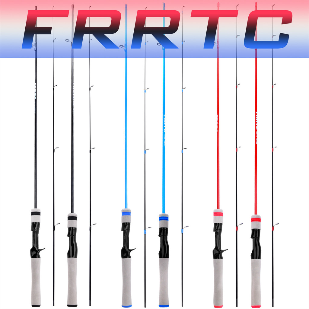 FRRTC 2 Sections Fishing Rod Casting Rod UL Rod 1.68M 1.80M Spinning Baitcasting Carbon Fiber Fishing Rod Joran Pancing