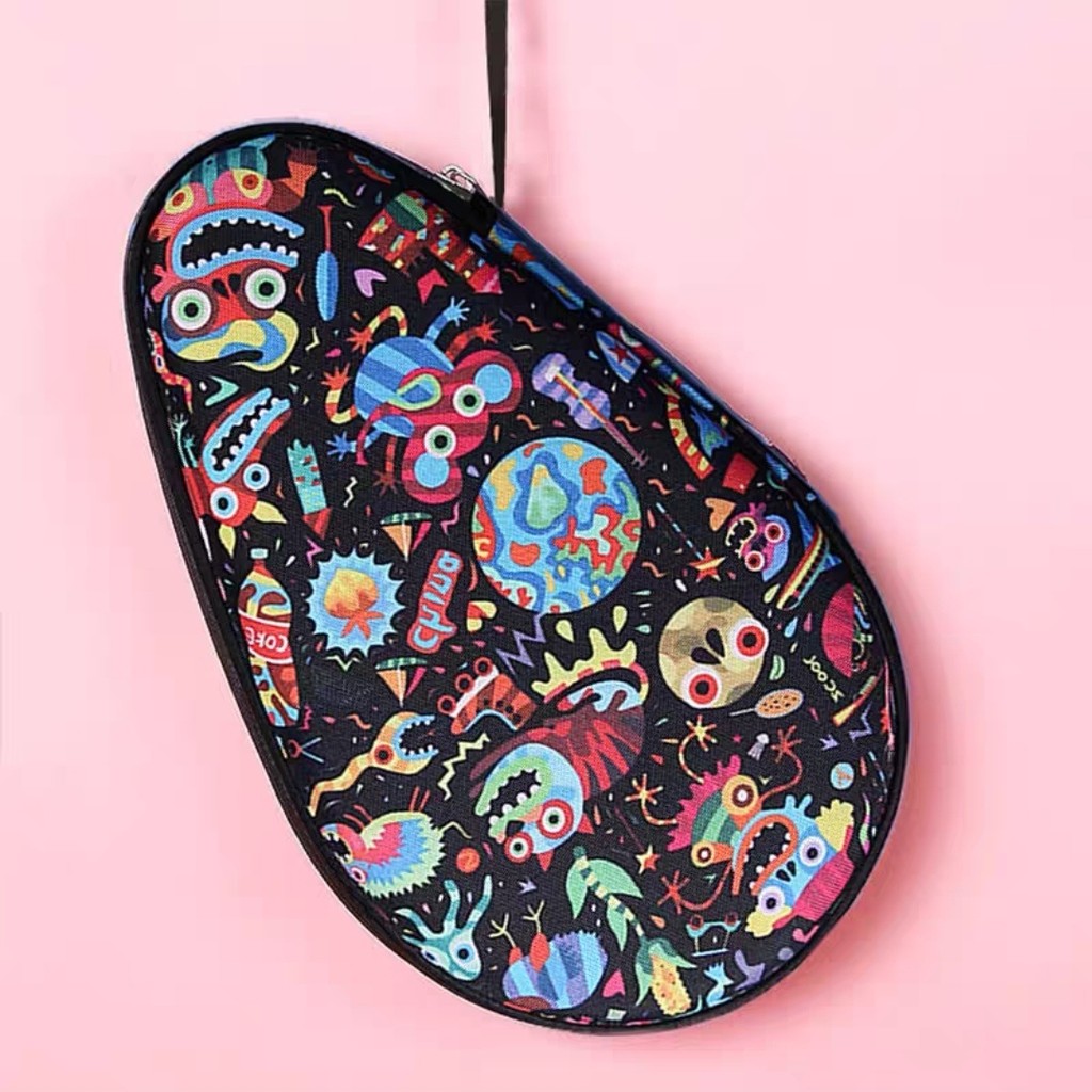 National Trendy Table Tennis Racket Cover Bag Portable Hard Racket Bag Gourd-Shaped Hard Shell Table Tennis Racket Bag Cover Board Bag Type Racket Bag