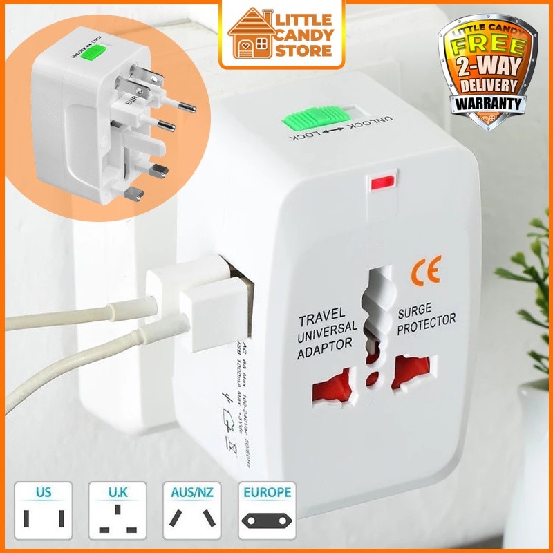 Universal Travel Adapter Plug All In One International Worldwide Travel Adaptor Plug Socket For CN/EU/UK China Converter