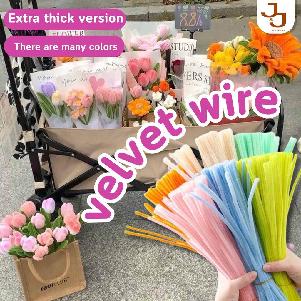 100 pcs Chenille Stems Wire Pipe Cleaners Children Educational Toys Creative Hobby Material Handmade DIY Craft Supplies