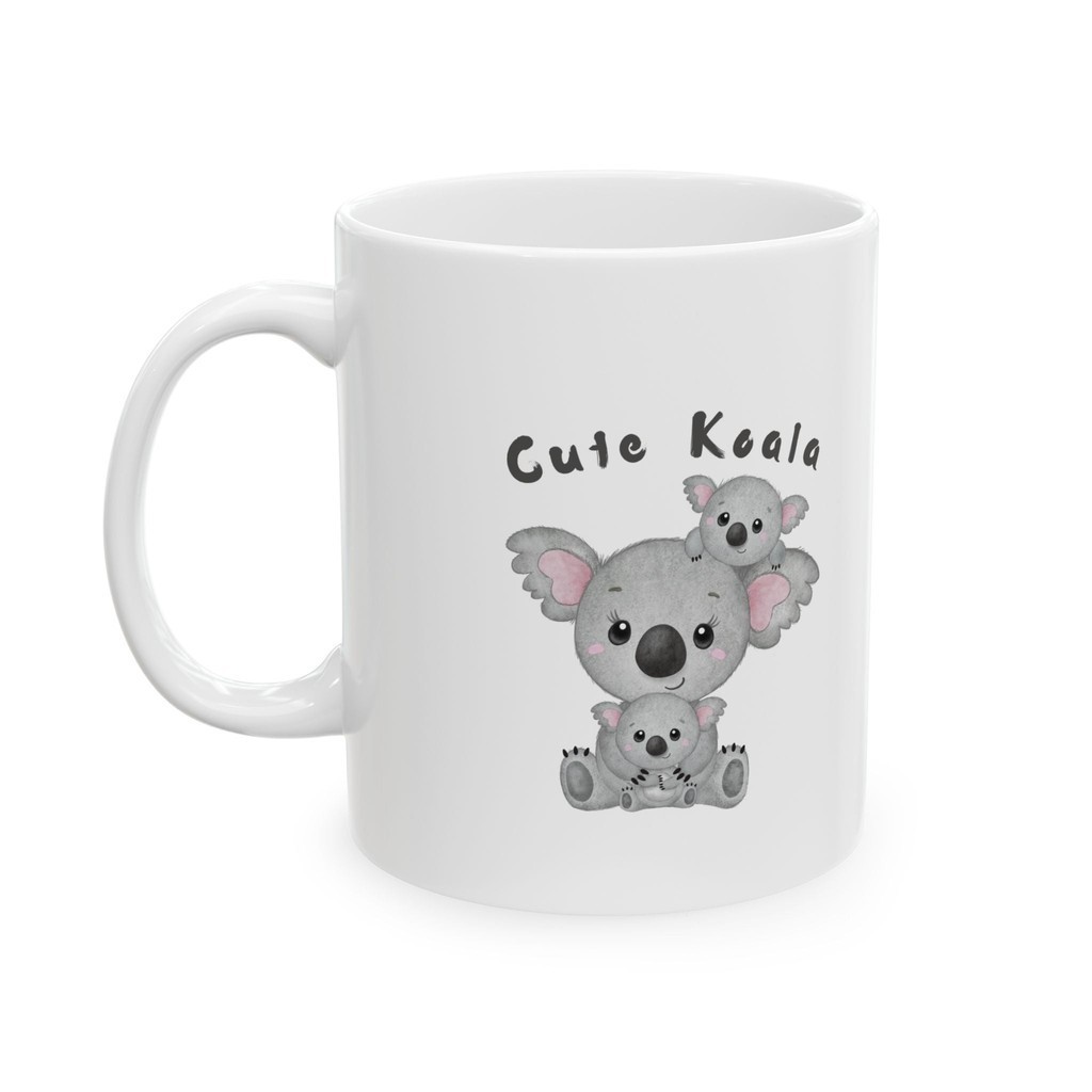 Gray Cute Koala Mug CF Ceramic Mug 11Oz