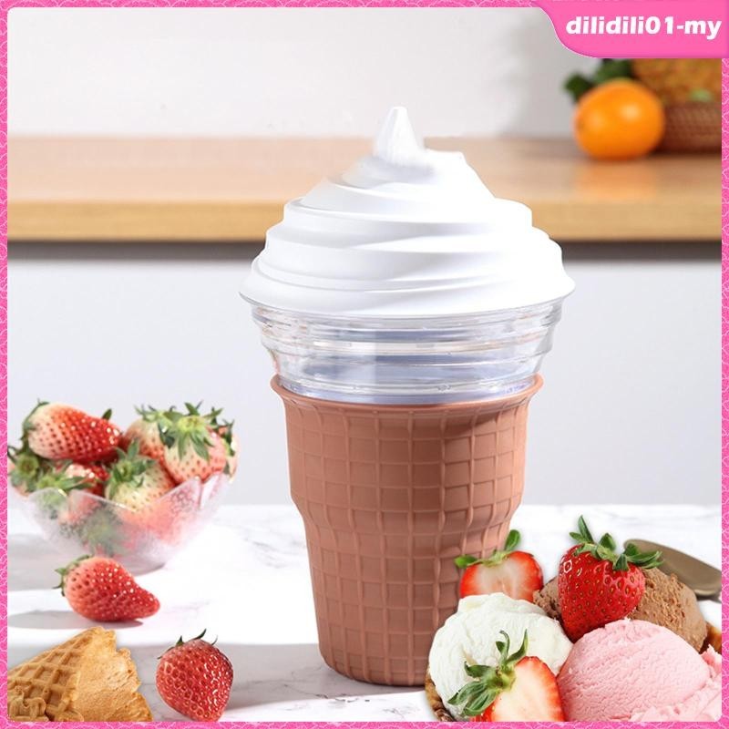 [DilidilidaMY] Ice Cream Maker Yogurt Maker Easy to Use Sturdy Automatic Portable DIY Soft Serve Ice Cream Lightweight Ice Machine for Home