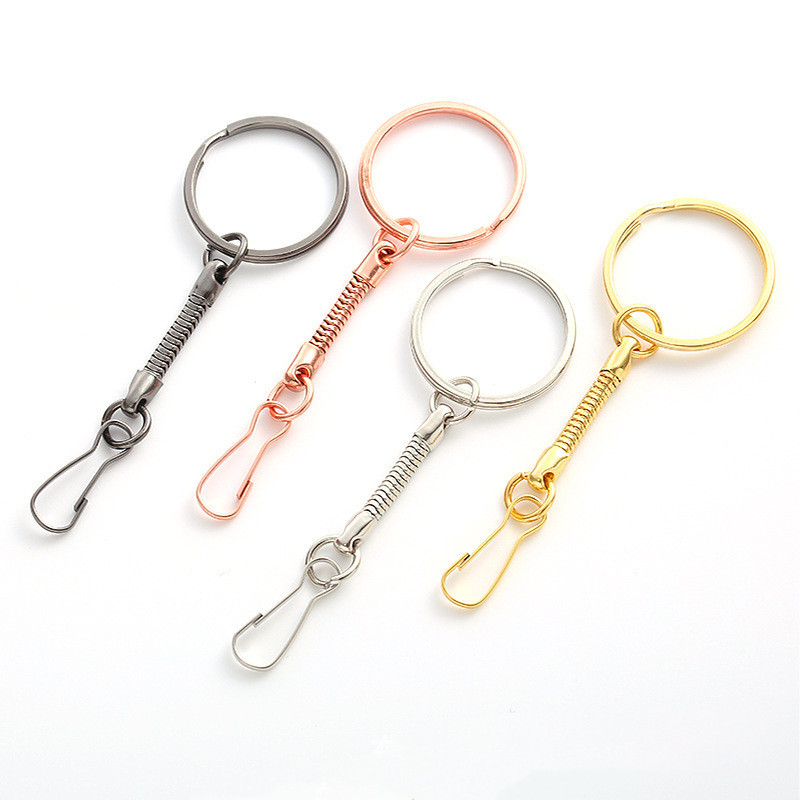 Zinc Alloy Creative Rotating Keychain Dog Buckle Snake Bone Chain Key Ring with Ring Luggage Hardware Jewelry Accessories Diy Gift Jewelry Decoration