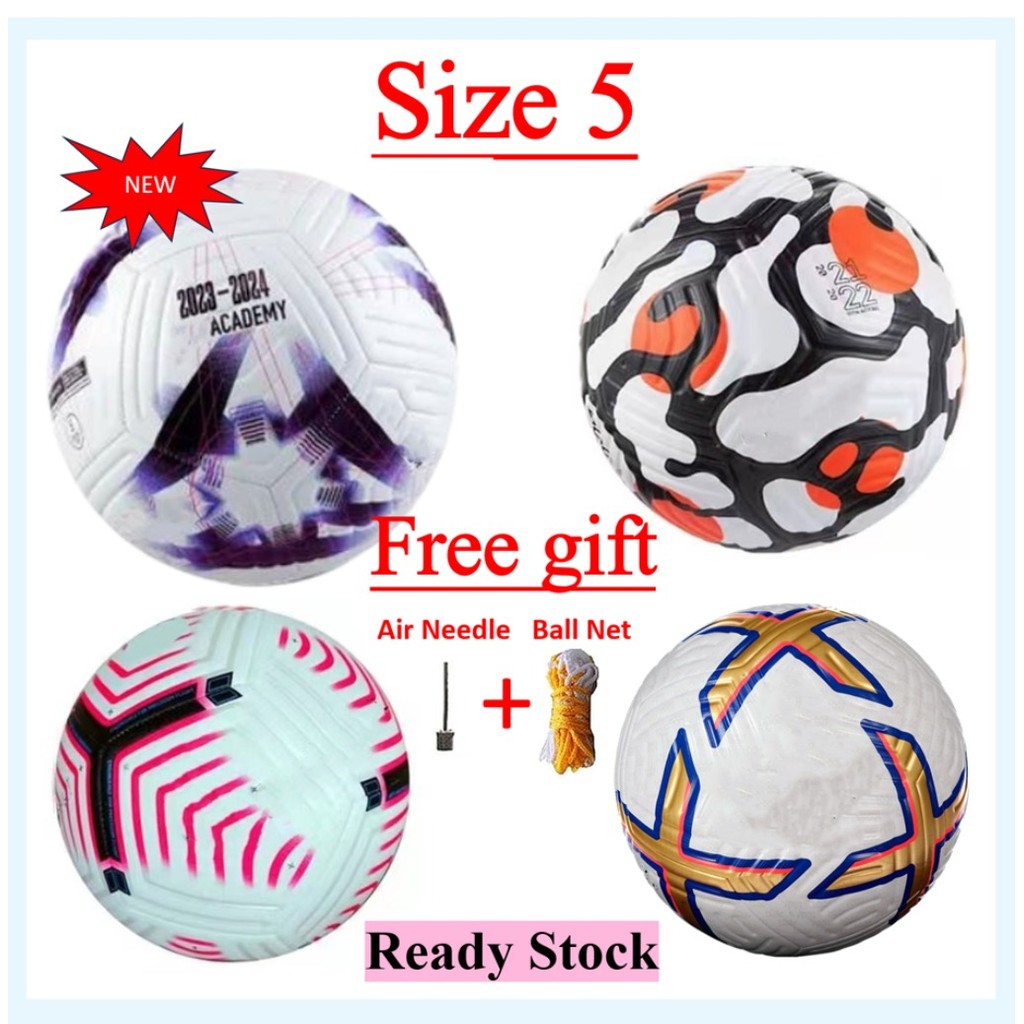 High Quality Size 5 Bola Sepak/Padang AntiSlip Soft PU Leather Soccer Football