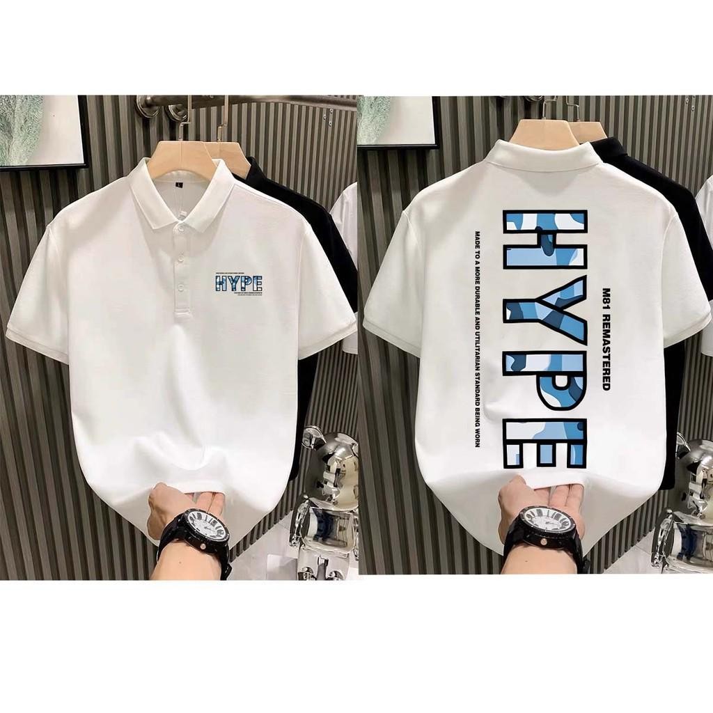 baju polo lelaki HYPE SEASONAL CREATION Graphic Printed Tee men's Short-Sleeved M-3XL#018 Dalam stok
