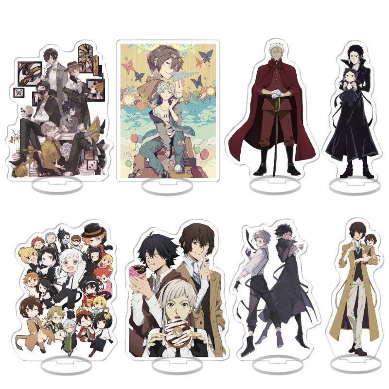 Keychain, Standee, Glass Painting Stray Bungou Dogs Dazai Osamu Nakahara Chuuya Anime Study Desk Decoration, Work 2025