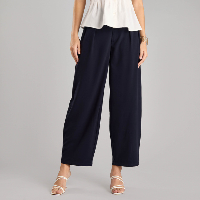 Max Fashion Plain Barrel Pants