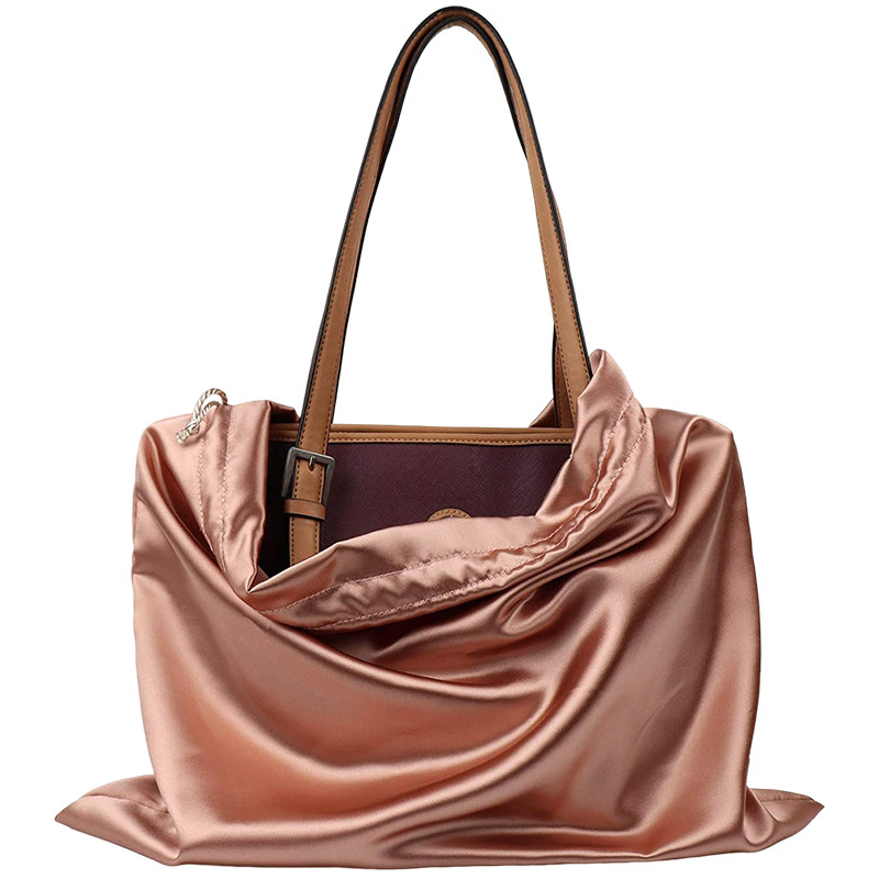 1-Piece Dust Cover Storage Bag Thick Silk Cloth Pouch with Drawstring for Luxury Handbags Totes