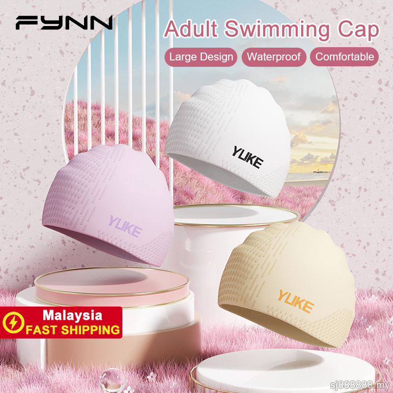 FYNN Swimming Cap Adult Silicone Waterproof Women Man Pool Surf Training Gear 泳帽