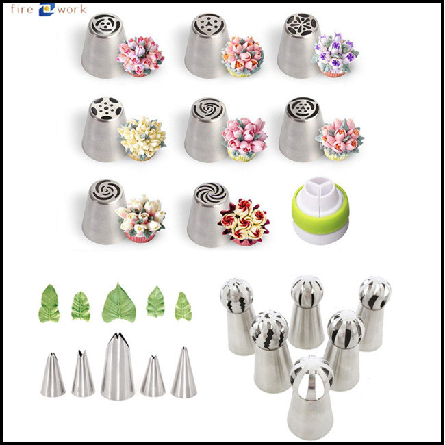 Exclusive Deal!! 3 Configurations Russian Decorating Mouth Set, Torch Mouth, Cream Squeezing Mouth, Leaf Mouth, Cake