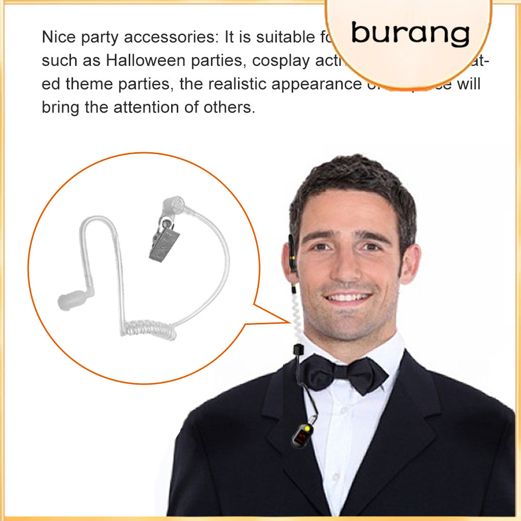 【Buran】Acoustic Earpiece Tube Intercom Equipment Toy Guard Mic Ring Supplies Headphones Conference Security Cosplay Wedding Speaker Box