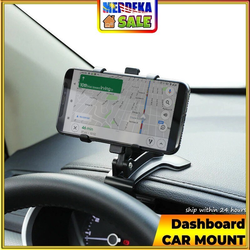 In-Car Dashboard Rear View Mirror Mount GPS DVR Phone Holder 360 Degree Rotated Phone Car Holder Strong Grip Durable