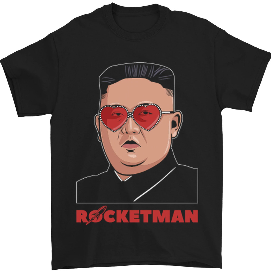 Rocket Man Kim Jong-Un Missile Test Funny Mens T-Shirt 100% Cotton