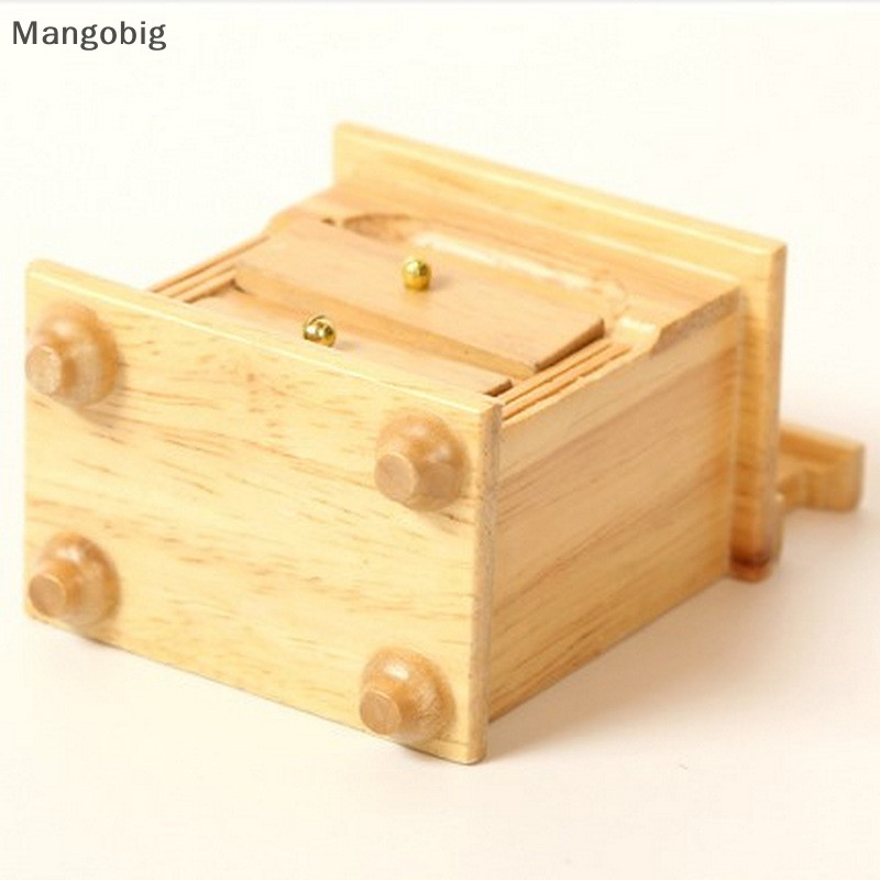 Mangobig Dollhouse Miniature Creative Furniture Decoration Bedside Table Doll House Handcrafted Furniture Model Double Layer Side Cabinet Nice