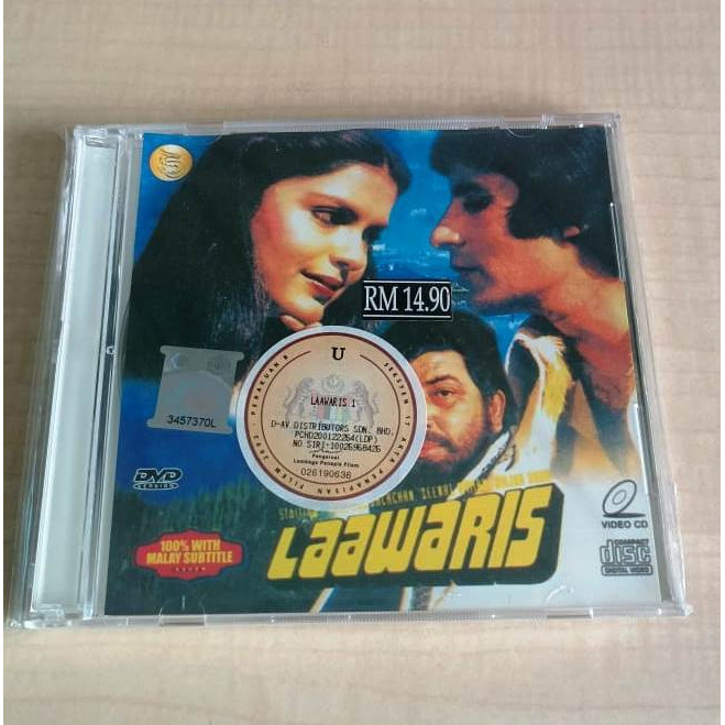 Laawaris Bollywood Hindi Movie Original VCD 1981 Film Amitabh Bachchan Zeenat Aman Amjad Khan (Malay Subtitle)