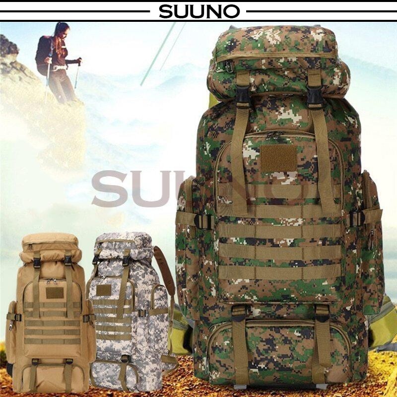 80L Waterproof Tactical Backpack Military Army Hiking Beg Camping Backpack Travel Rucksack Outdoor Sports Climbing Bag