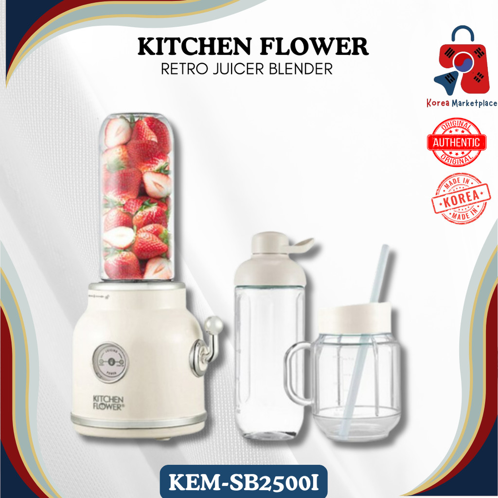 **★Kitchen Flower★** Retro Juicer Blender KEM-SB2500I | Compact & Stylish Multi-Function Blender