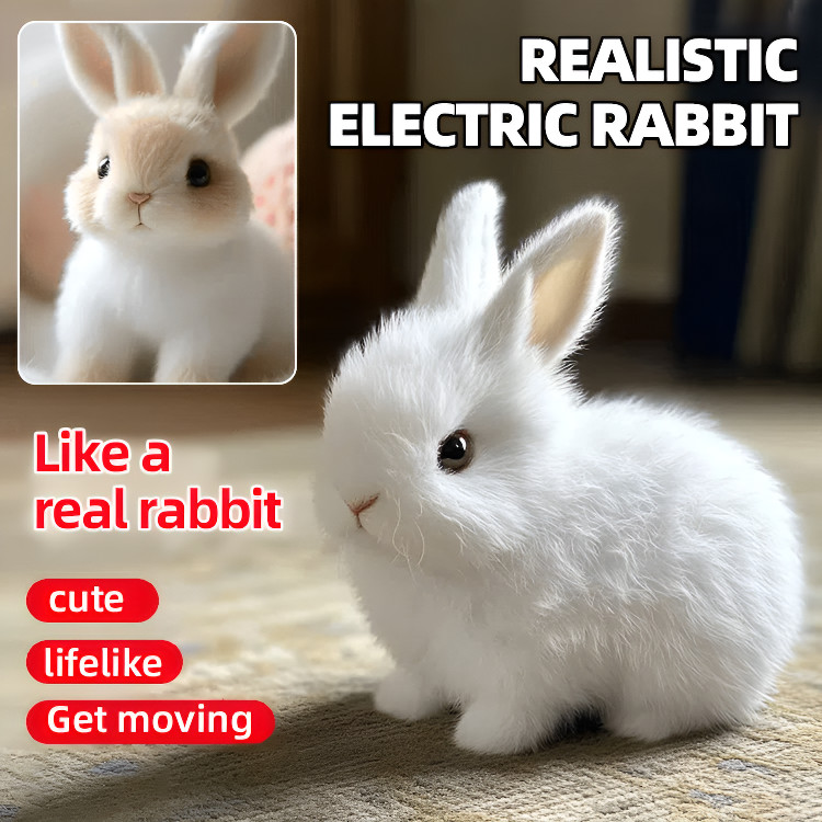 🐰AI Interactive🐰Premium AI Robot Toy for Kids/Bunny Ai Simulation Interactive Electric Doll/White Rabbit Plush Doll Pet Interactive Toys/Soft Cute Realistic Plush Rabbit Educational Intelligence Toy/Unique Children’s birthday Present 小兔子AI仿真互动玩具