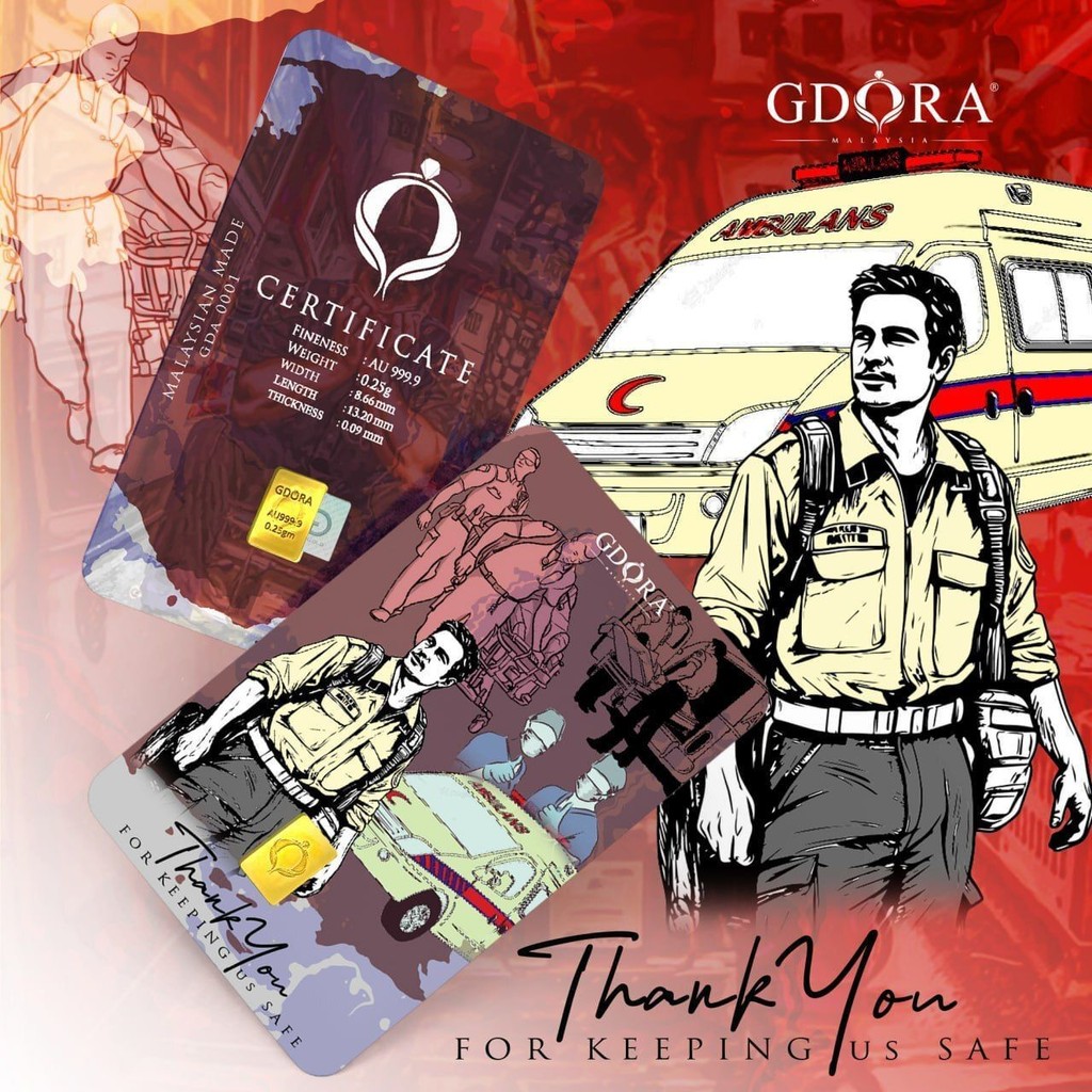 GDORA Gold Bar 0.25gram Paramedic 999.9