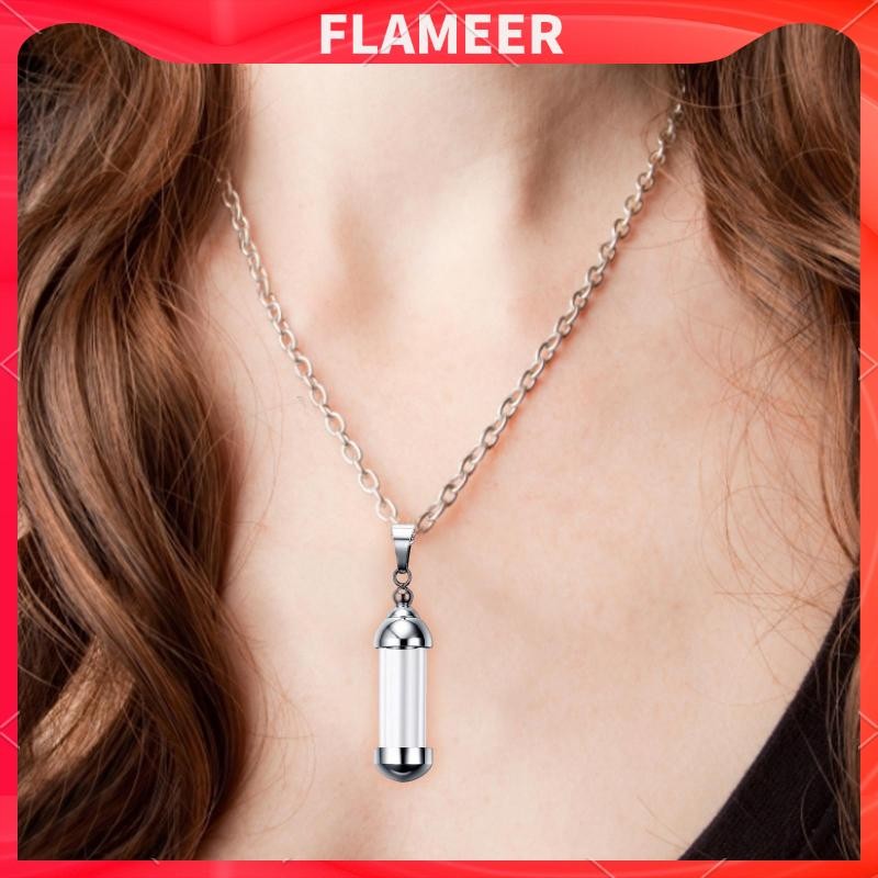 [FlameerMY] Capsule Vial Pendant Keepsake Memorial Jewelry Urn Necklace Chain