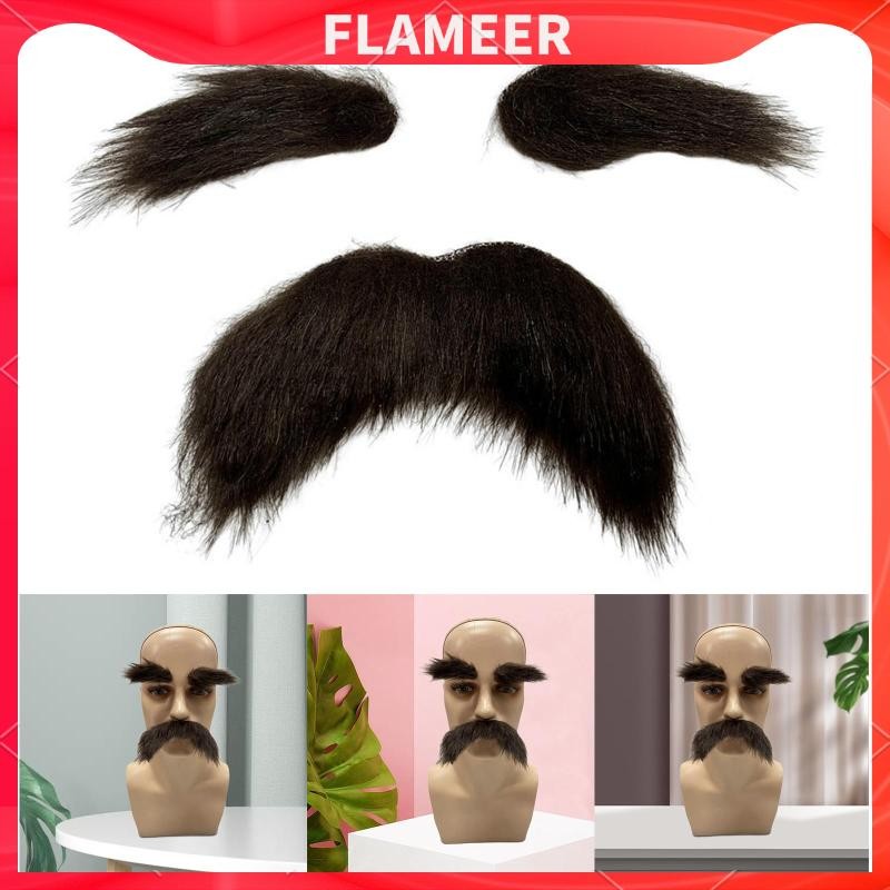 [FlameerMY] Eyebrows Kits Decoration Disguise Supplies Self Adhesive Fake Mustache Set