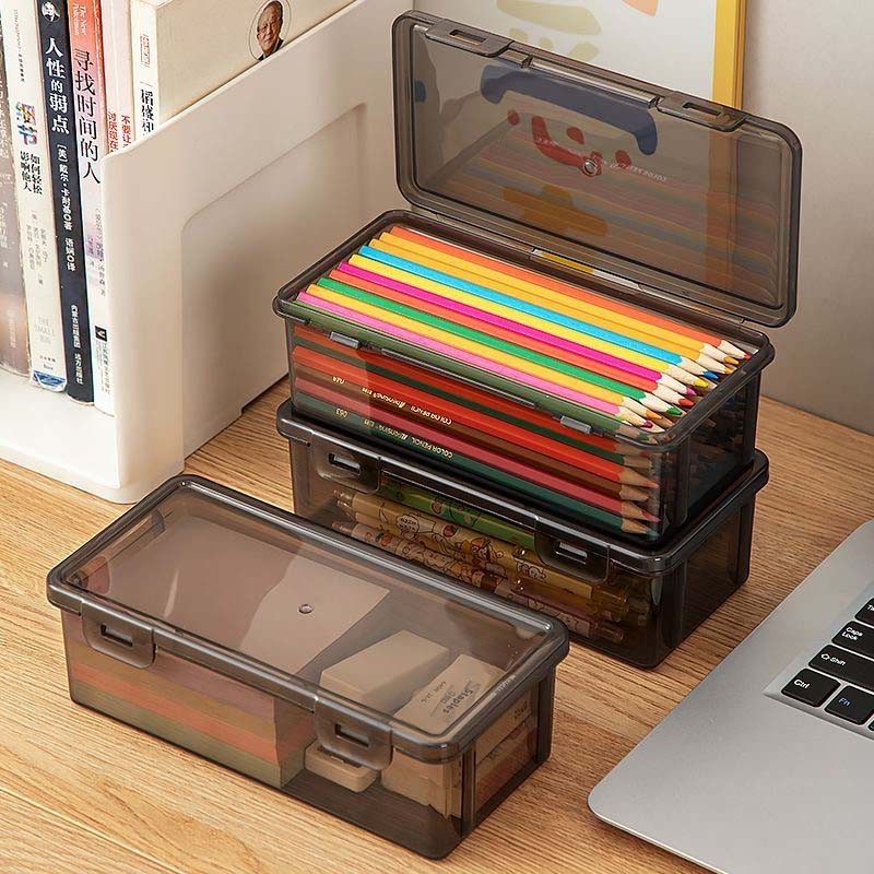Transparent Desktop Storage Box Plastic Storage Box Desktop Organizing Box