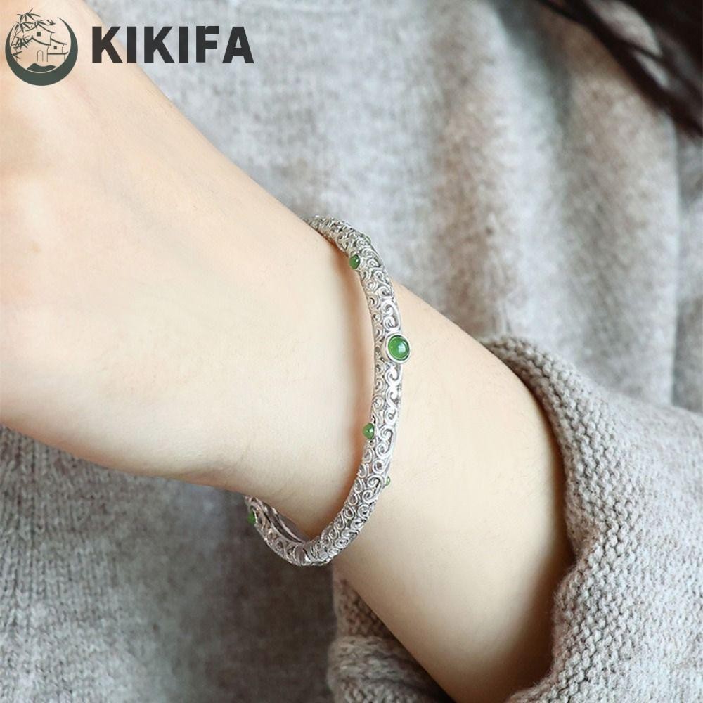 KIKIFA Cloud Hand Bangle, Vintage Jewelry Accessories Fashion Bracelet, Unique Handicraft Hollow Luxury Fortune Bracelet Decoration