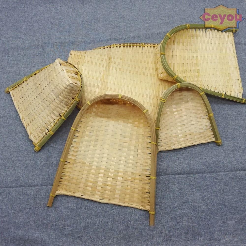CEYOU Weaving Bamboo Sieve Arrival Fruit Bread Basket Kitchen Storage Storage Trays