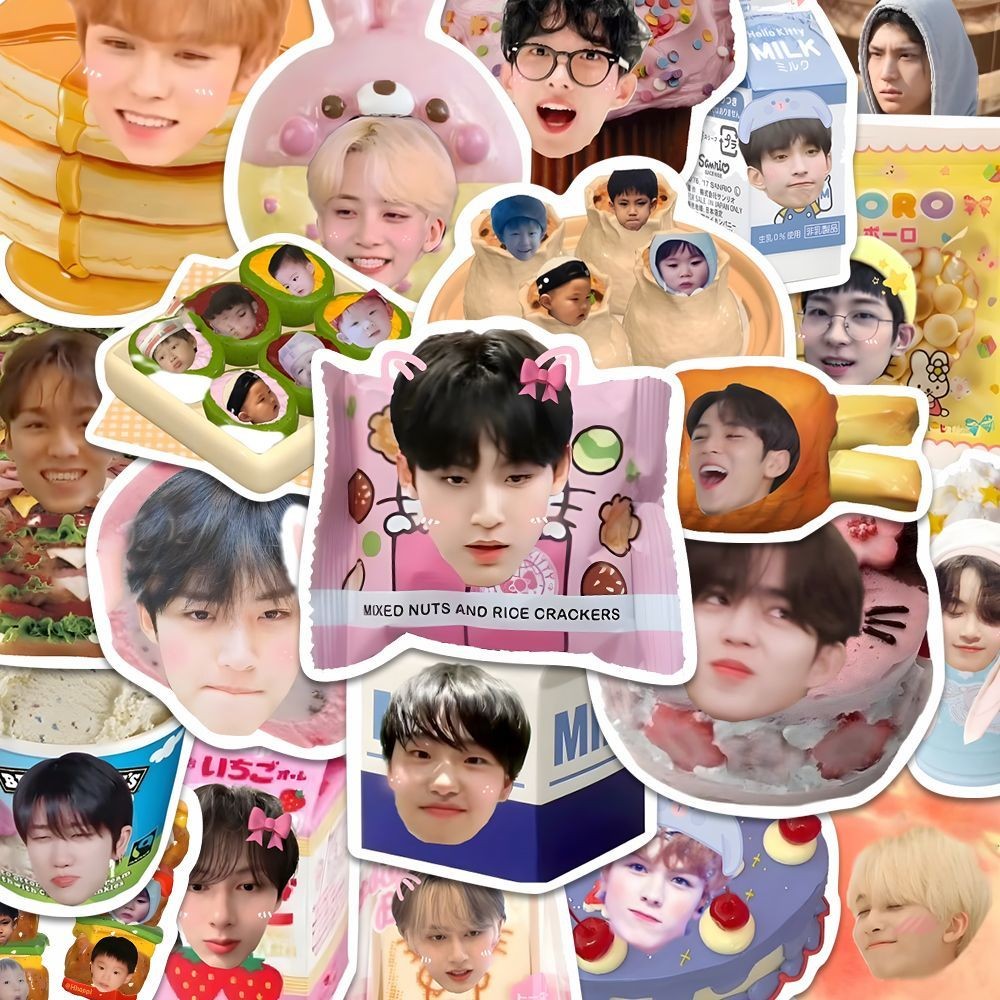 Celebrity Same Style 130 Cute SEVENTEEN Combination Times Food Avatar Stickers Lee Ji Hoon Quan Yuan Yuan HD Stickers Idol Merchandise