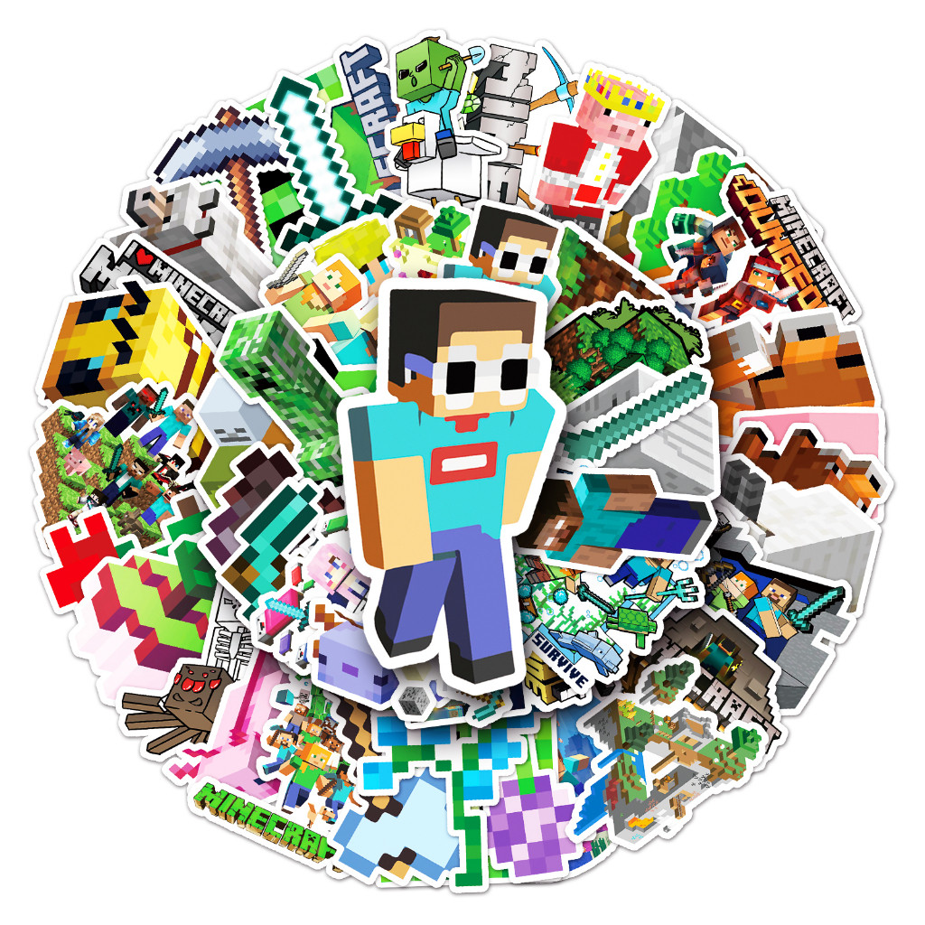 Versatile Premium 50 Piece Funny Minecraft Stickers Helmet/Car/Motor/laptops/phones/Guitar DIY Creative Home Decal Have - Image 4