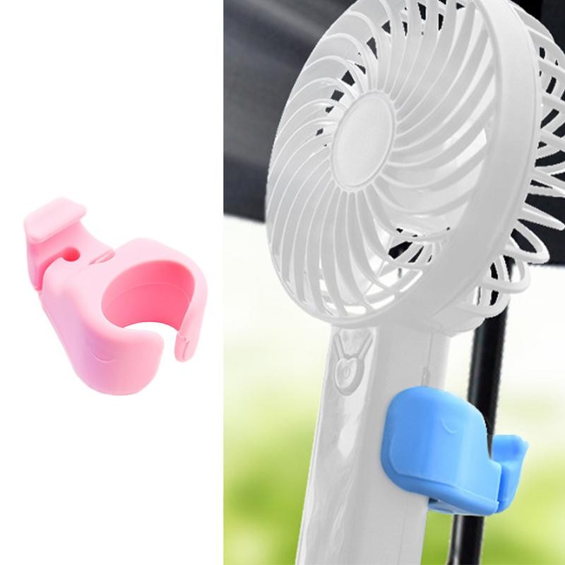 Umbrella Handheld Fan Clip Silicone Personal Fan Clip For Parasol Handheld Personal Fan Holder blue/pink Multipurpose Clip Parasol Handheld Electric Fan