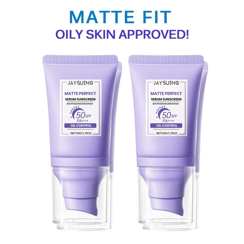 Serum Sunscreen, Matte Finish, SPF50, Light Texture, Double Oil Control, Suitable for Dull Skin, Sunscreen for Pore Control