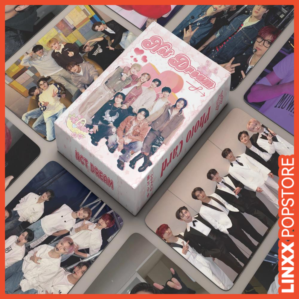 LINXX 50PCS NCT Dream Lomo Cards Korean Pop Boy Band Collectible Postcards Kpop Merchandise Fans Gift Premium Photo Cards