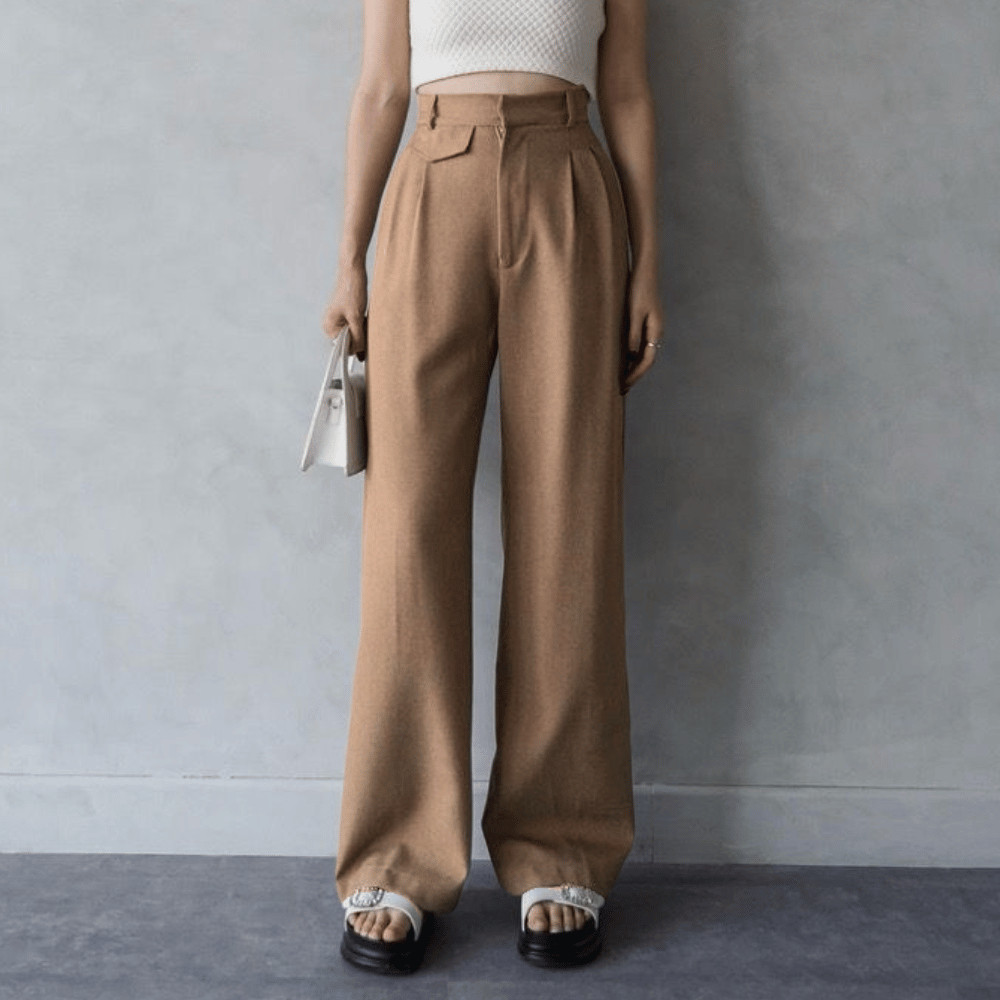 Purpose Premium Oro Pants Celana Wanita Panjang Formal Kerja Kantor Kulot Loose Highwaist Anti Kusut Trousers Terbaru... - Image 5