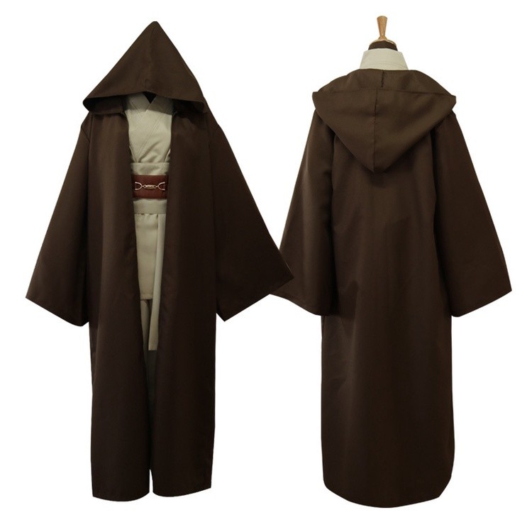 Quality Must Star Wars Jedi Costume Men's Tunic Hooded Robe Full Set Halloween Cosplay Cloak - Image 3