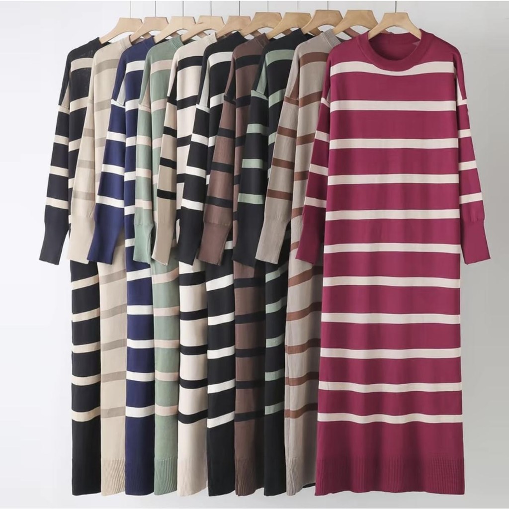 YAN@YAN KINITWEAR DRESS STRIES DRESS LABUH KOREAN STYLE- LW020