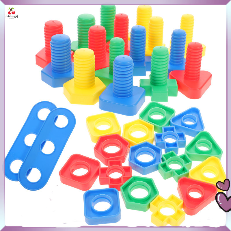 【Ready Stock】 Occupational Therapy Toddler Toys Screw Early Educational Rainbow Matching Game Activities Plaything Childrens Colorful Baby zhixiangkj