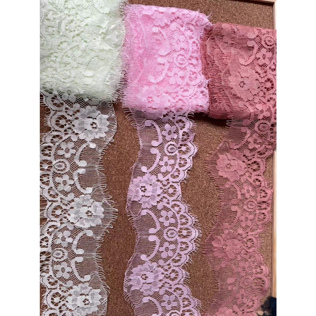 French Reliable 3 Meter Price High Quality Chantilly Lace Trim Wedding Veil Eyelash Edges Fabric - Image 3