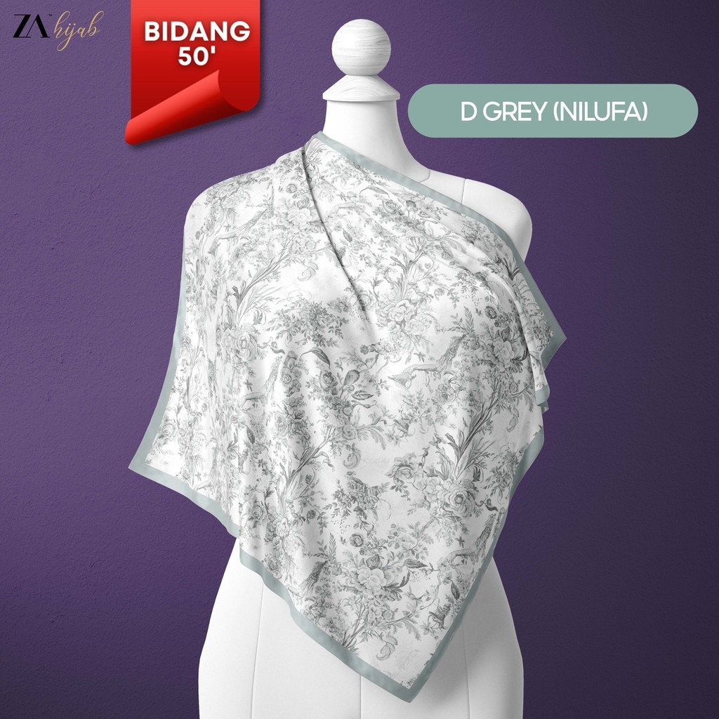 ZOE ARISSA 2025 RAYA NEW PRINTED BAWAL BIDANG 50 Hijab Tudung Bawal Bercorak Square Hijab Shawl Design Coquette VIral