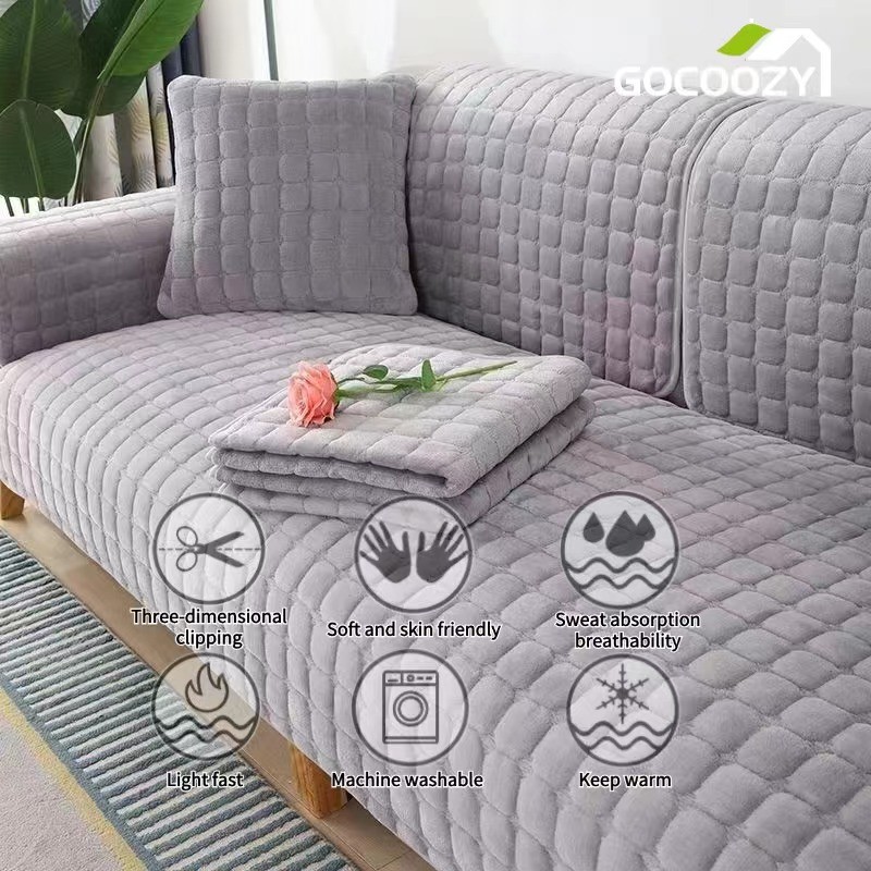 3 seater Sofa Cover 1/2/3/4/ Seater & L Shape sarung sofa non slip pelapik couch Cover Armrest Backrest Cover soft lapik sofa