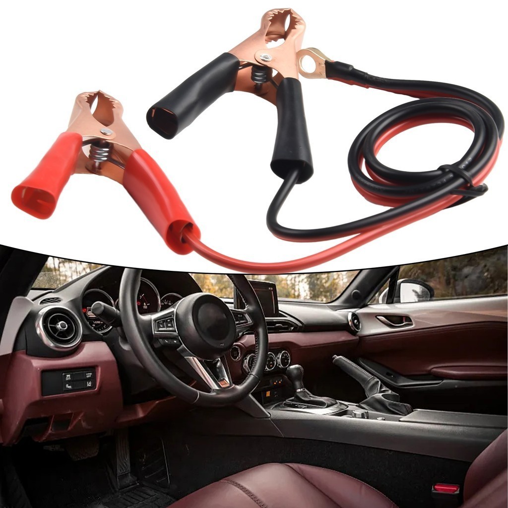 Quality Versatile 2 Pieces Car 50AMP Battery Inverter Wire Power Transfer Cable Alligator Clip - Image 3