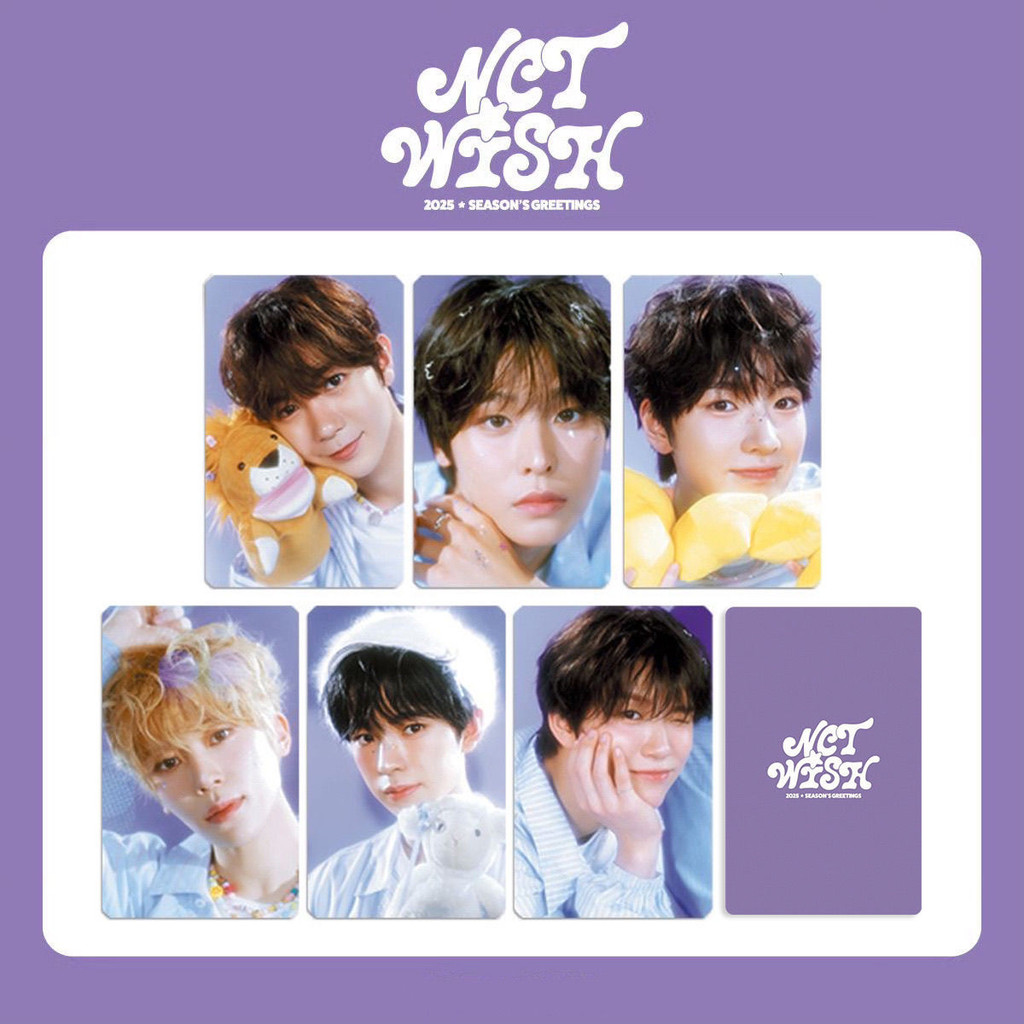 Celebrity Style NCT WISH 2025 Desk Calendar Card Yu Wu Shiwen SION Maeda Lu De Neng Yongzhi Kim Yong Yong RYO SAKUYA Idol Merchandise