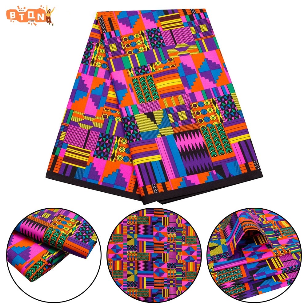 [BTQN] Africa Prints Batik Wax Fabric African Dress Craft DIY Sewing Textile Polyester[OCT]