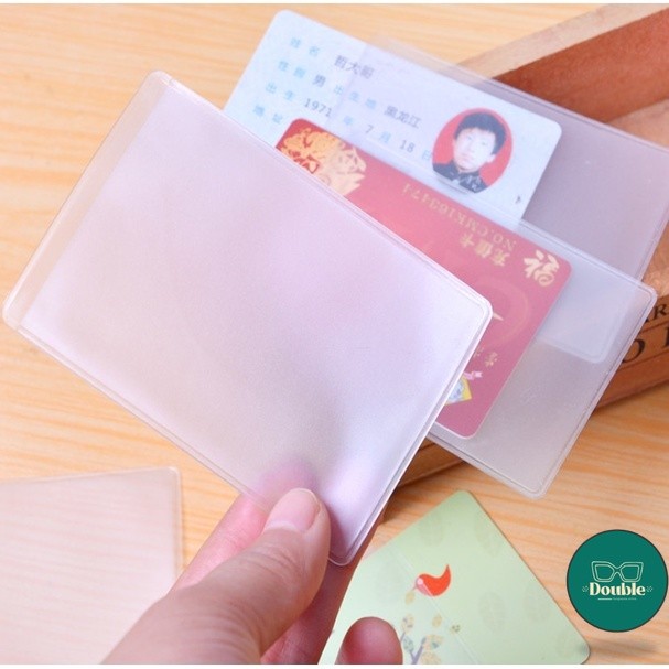 DG IC myKad/ Lesen/ ATM/ Credit Card/ Student ID PVC Holder Cover - Standard Size - Clear / Frost (Top / Side Slot)