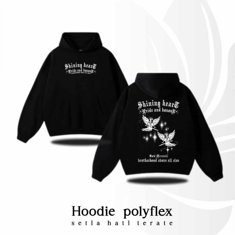 Psht Reflective Hoodie Shinning Heart Pride And Honour Motif Premium Material Simple Design By IPSI_MERCHANDISE