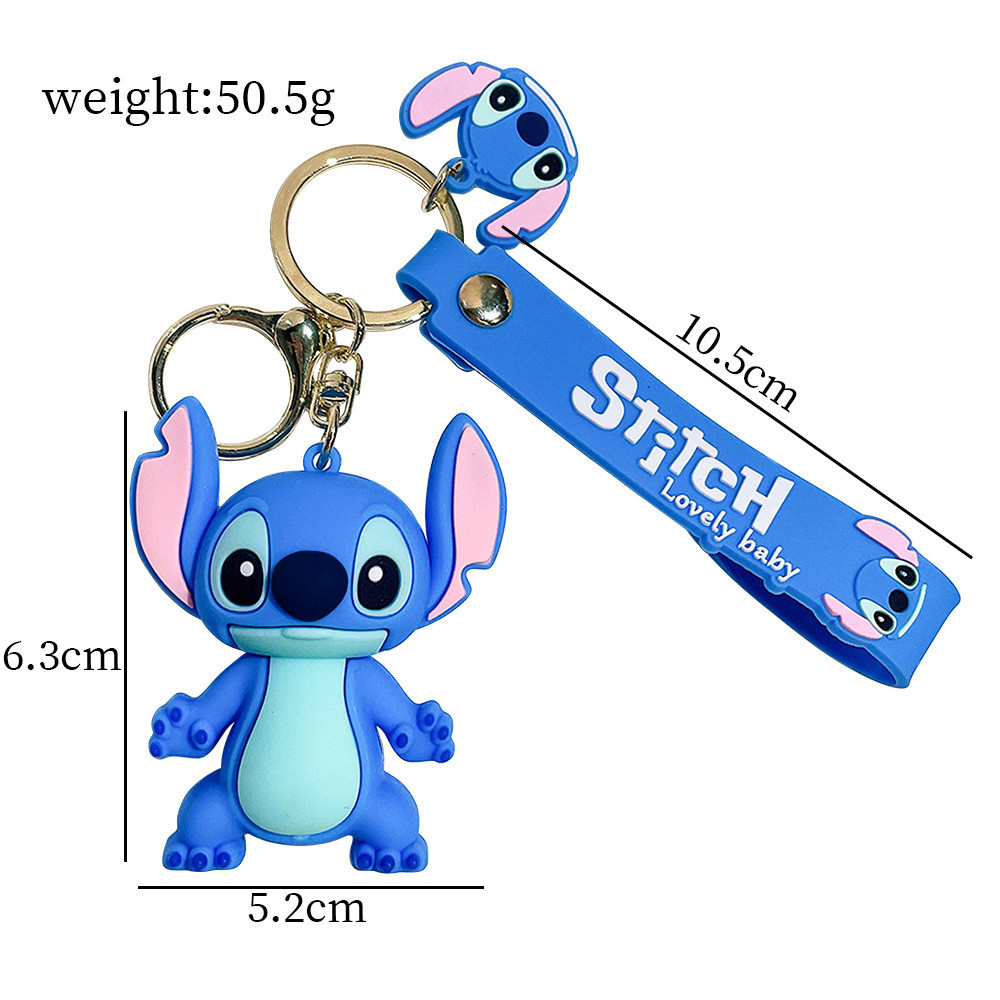 Stitch Keychain 2025 New Disney Keychain Cute Lilo & Stitch Action Figure Model Pendant Movie Collection Toys Kid Gift