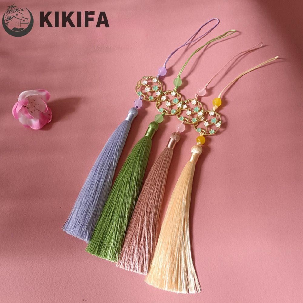 KIKIFA Tassel Car Keyring, Blessing Lucky Bookmark Tassels, Clothing Pendant DIY Crafts Lanyard Phone Pendant Chain Earrings