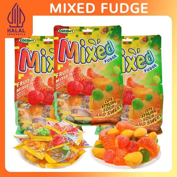 [COD]500g Assorted Fruit Gummy Candies (Halal) - Multi-Flavored Fruit Juice Treats, Original Recipe, Perfect for Family Enjoyment
