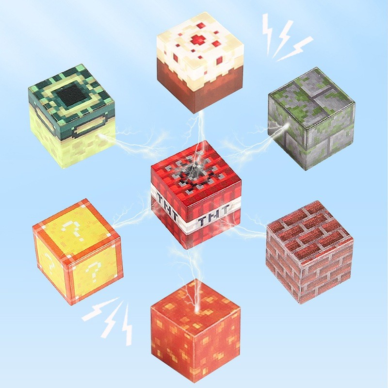 Must Essential BY1-100 DIY Magnetic Blocks Minecraft Theme Build Your Own Adventure World! Quality Premium - Image 5