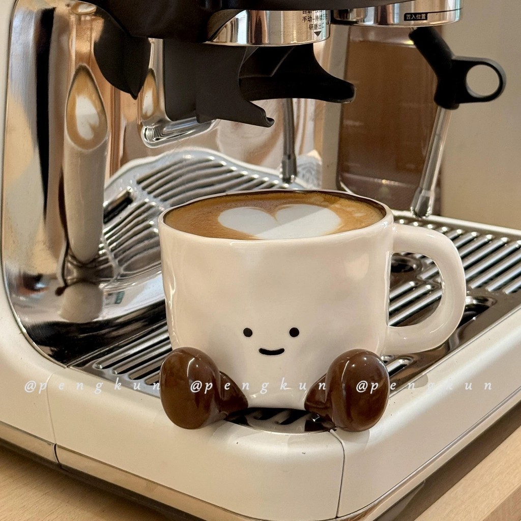 Jellycat Style Creative Ceramic Mug - Xiaohongshu Same Cute Cartoon Cup, Underglaze Color Coffee Cup with Foot, Unique Gift for Tea/Coffee Lovers